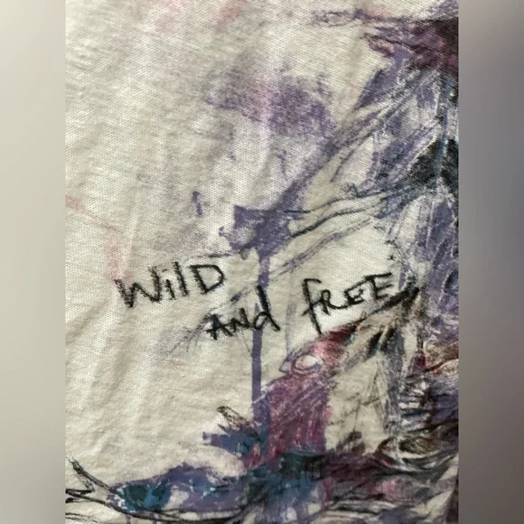 Free People Wild And Free Lace Back Wolf Tank Top - Picture 5 of 5